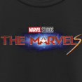 thumbnail image 2 of Girl's The Marvels Movie Logo  Graphic Tee Black Medium, 2 of 4