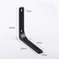 thumbnail image 2 of (Black)Wall Shelf Bracket, 4PCS Metal Bracket 125mm x 125mm Heavy Duty Bracket Wall Shelf Support for Industrial Kitchen Wall Decor Radiator Wall Mounting, 2 of 4
