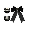 thumbnail image 3 of INSPIRE CHIC Women's Elegant Pre-Tied Velvet Imitation Pearl Rhinestone Bow Brooch, 3 of 5