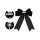thumbnail image 3 of Broche de lazo de terciopelo negro preatado elegante de INSPIRE CHIC con imitación de perlas y rhinestones, 3 of 5