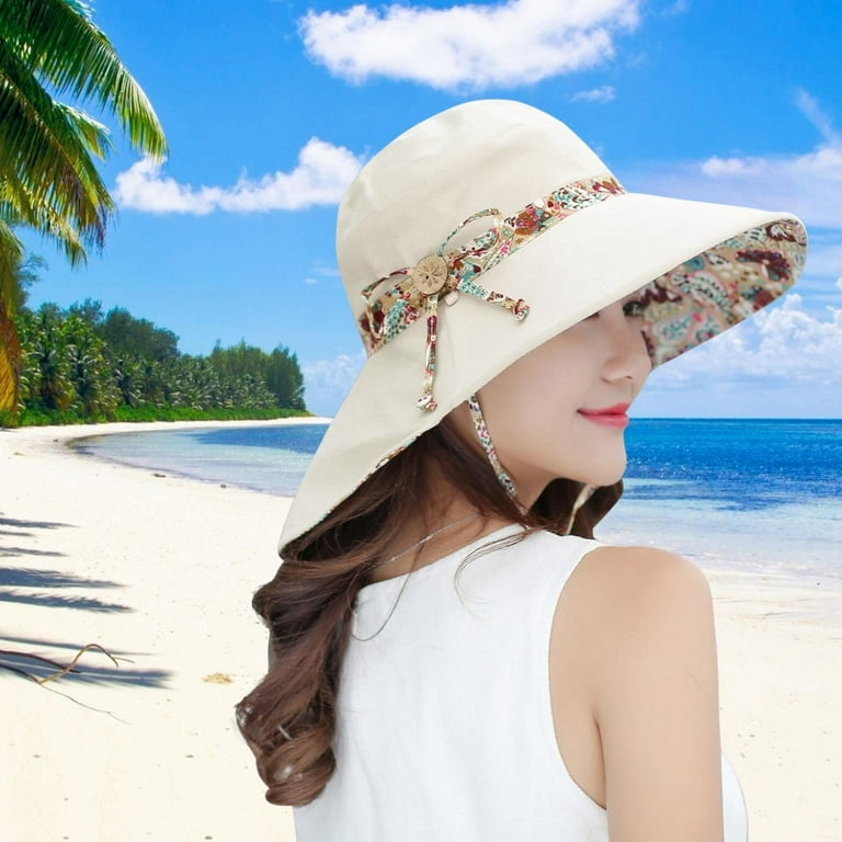 Womens Sun Hat Summer UPF 50+ UV Protection Beach Hat Foldable