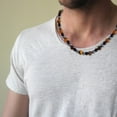 thumbnail image 2 of Fortis Chalcedony Beaded Necklace for Men Fortis Marvik Chalcedony Beaded Necklace Natural Tiger Eye Beads Beaded Necklace for Women Men, 2 of 5