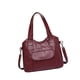 thumbnail image 3 of Bolso tote para mujer, elegante bolso de hombro de piel sintética suave para compras diarias Rojo, 3 of 9