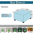 thumbnail image 2 of VogueV Square Velvet Ottoman Slipcover, Stretch Footstool Protector with Elastic Bottom, Plush Furniture Cover for Storage Stool, Pet & man-Friendly, 27-32 Inch, A Set of Stool Protection Covers, 2 of 7