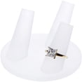 thumbnail image 2 of Plymor Frosted Acrylic Ring Finger Display, Triple on Round Base, 3" W x 3" D x 1.75" H (3 Pack), 2 of 2
