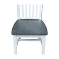 thumbnail image 6 of International Concepts Solid Wood Dining Side Chair in White and Gray (Set of 2), 6 of 7