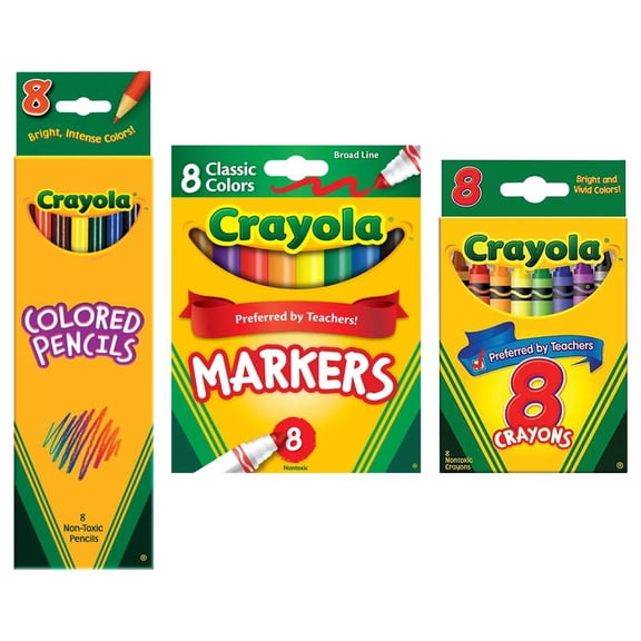 Crayola Markers, Crayons & Colored Pencils Art Supplies Coloring Set - 24 Pc.