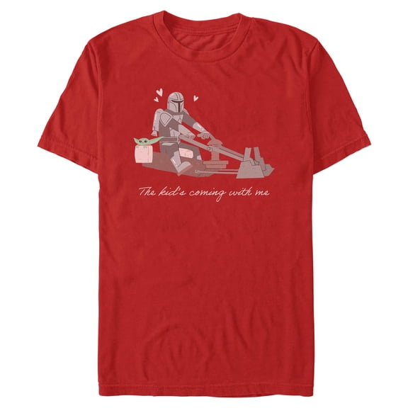 Mens Star Wars: The Mandalorian The Kid's Coming With Me T Shirt