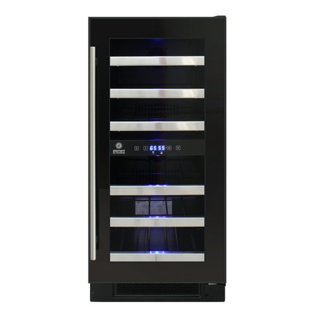 Vinotemp - 28-Bottle Dual Zone Wine Cooler - Black