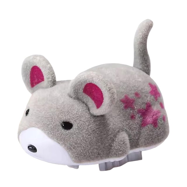 Juguete electrónico automático para gatos en movimiento, juguete para morder para gatos, realista, compacto, portátil, divertido. gris