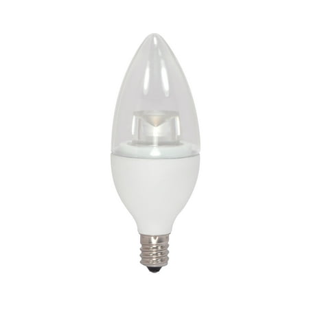 

Satco Lighting S29618 Single 3.5 Watt Dimmable B11 Candelabra (E12) Led Bulb - Clear