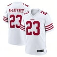 thumbnail image 1 of Youth San Francisco McCaffrey 23 White Stitched Game Player T-shirts, Large, 1 of 2