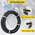 thumbnail image 3 of VEVOR Hydraulic Hose 50feet Rubber Hydraulic Hoses with 2 High-Tensile Steel Wire Braid, Inner Diameter 1/2inch, 5000PSI Max, Bulk Hydraulic Hose -40 °F to 250 °F, Hydraulic Oil Flexible Hose, 3 of 9