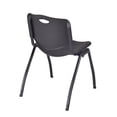 thumbnail image 6 of 66" x 30" Kobe Training Table- Grey and 2 "M" Stack Chairs- Black, 6 of 8