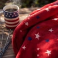 thumbnail image 5 of Homellea Patriotic American Flag Throw Blanket, 50 x 60 Inch Red White Blue Patchwork Flannel Fleece Blanket for Couch, Sofa, Bed, Camping, Travel, 4th of July and Memorial Day Decor, 5 of 6