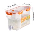 thumbnail image 2 of Hiroekza Drink Dispenser with Spigot 3.5L Large Capacity Cold Kettle for Refrigerator Fruit Tea Lemonade Beverage Dispenser with Faucet Orange, 2 of 7