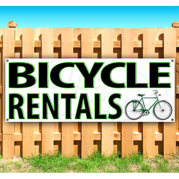 Bicycle Rentals 13 oz Vinyl Banner With Metal Grommets
