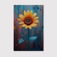 thumbnail image 2 of Sunflower Flower Canvas Wall Art 8x12 inches - Watercolor Sunflower Flower Canvas Wall Art Vintage Botanical Floral Decor for Living Room Bedroom, 2 of 5