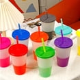 thumbnail image 4 of Vasos Magicos Cambian De Color Con Tapa Y Popote 710ml 10pzs, 4 of 4