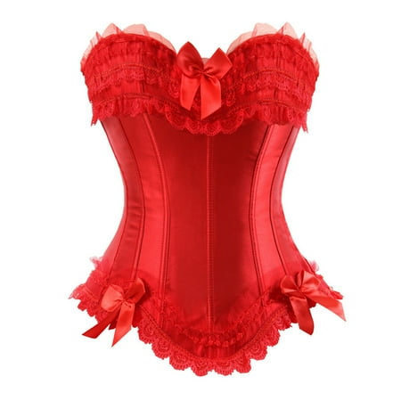Black Long Sleeve Bodysuit Women Women s Lace up Boned Overbust Corset Bustier Lingerie Bodyshaper Tops Plus Size Button Lace Boned Corsets Shapewear Plus Size Bodysuit S-23 Red-a S