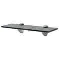 thumbnail image 1 of Estantería flotante de pared VidaXL Modern de vidrio templado negro, 1 of 4