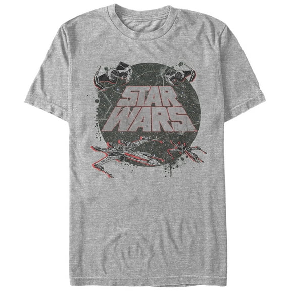 Men's Star Wars Starfighter Logo  Graphic Tee Athletic Heather Large