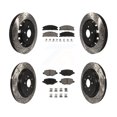 thumbnail image 1 of Transit Auto Front Rear Coated Drilled Slotted Disc Brake Rotors and Ceramic Pads Kit for Car Ford Explorer Flex Taurus Police Interceptor Sedan Lincoln MKS Special Service KDC-100329, 1 of 11