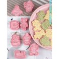 thumbnail image 3 of Juego de 8 cortadores de galletas de la serie navideña, moldes para galletas en relieve, regalo para niños, 3 of 5
