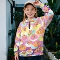 thumbnail image 2 of Uourmeti Cartoon Capybara Rainbow Youth Girls Fall Pullover Half Zip Sweatshirt Long Sleeve Pullover Sweatshirts Comfy Casual Lightweight for School 5-14 Size 7-8, 2 of 7