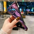 thumbnail image 2 of Water Ripple Pattern Case for iPhone 13 Soft TPU Shockproof Camera Protective Back Cover for Women Girl Curly Wave Frame Phone Case for iPhone 13 6.1 Inch Purple, 2 of 12