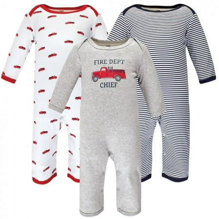 UPC: 0660168173260 | Hudson Baby Infant Boy Cotton Coveralls Fire Truck 9-12 Months