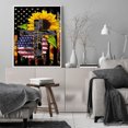 thumbnail image 1 of Cuadros Decorativos Diamante pintura 5D taladro redondo completo mosaico DIY US bandera girasol Kit decoración de la pared Ndcxsfigh Nuevos Originales, 1 of 8