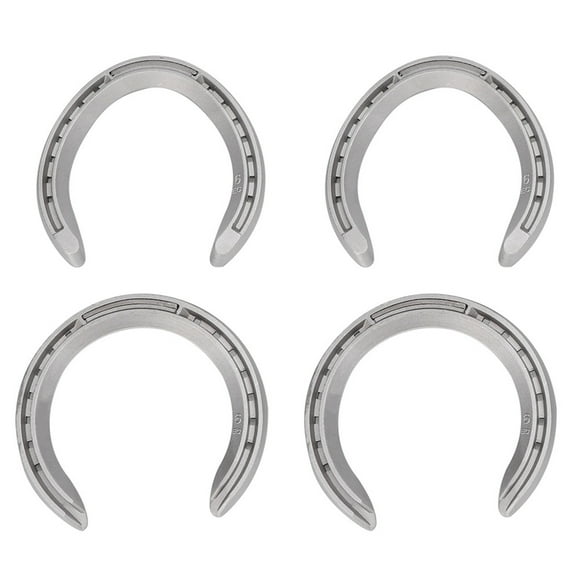 4-Piece Set for Horse Riding Essentials, Type 6 Aluminum Alloy Horseshoe Kit