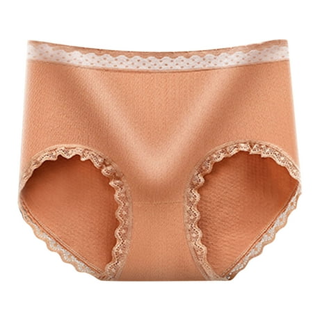 

ZMHEGW 3 Pack Panties For Women Solid Color Pure Cotton Breathable Seamless Mid Waist Seamless High Elastic Briefs Underwear
