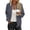 Navy women fall blazer a1, variant on thefmos Women Fall Winter Long Sleeve Polka Dot Zipper Blazer Jackets Casual Basic Tops Trendy Office Work Fashion Clothes, Yellow S