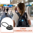 thumbnail image 6 of Uxcell Cable Combination Steel Rope Lock for Gym Bikes Cabinets and More Black 4.3", 6 of 7