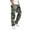 Khaki, variant on Awwp Mens Pants Casual Camouflage Print Cargo Pants Elastic Waist Tapered Pants for Men Green L