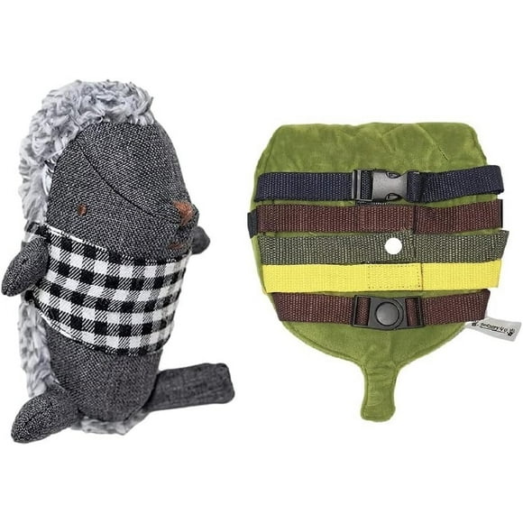 SENSORY4U Oreiller à Boucle Sensorielle Jouet de Développement Motricité Fine Activité - Plus Comptage des Filetages et Compétences de Fermeture Éclair Tout-en-un (Hedge Hog)