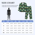 thumbnail image 4 of Fotbe Green Squares Pijama de Hombre con Estampado de Manga Larga, Conjunto de 2 Piezas, Ropa de Dormir Suave y Cómoda con Bolsillos-Small, 4 of 7
