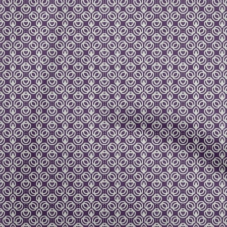 oneOone Velvet Violet Fabric Leaves And Floral Dress Material Fabric Print Fabric By The Yard 58 Inch Wide