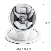 Munchkin® Bluetooth Enabled Infant Baby Swing,5 Ranges of Motion, White, Unisex