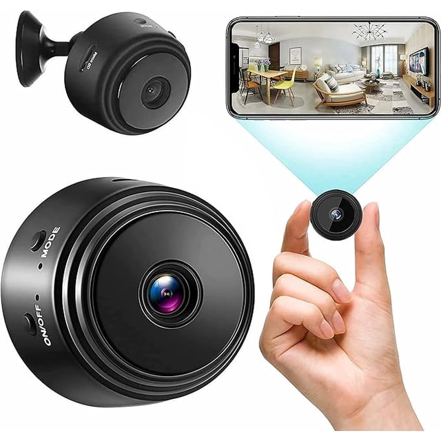 Mini cámara espía WiFi inalámbrica, cámara de seguridad WiFi inalámbrica para exteriores, cámara espía con detección de movimiento, visión nocturna por infrarrojos, imagen en vivo, grabación de audio