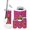 Color 3, variant on Bathroom Accessory Set 6 Piece Cute Cartoon Monkey Floral Jungle Colorful Blossoms Trash can, Toothbrush Holder, Toothbrush Cup, Soap Dispenser, Soap Dish, Toilet Brush Holder
