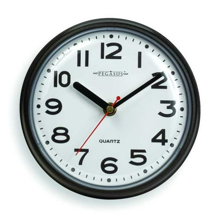 Manufacturer Varies 7 Analog Quartz Wall Clock, Black 6NN64