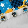 thumbnail image 4 of Homewish Boys Girls Yellow Truck Black Out Curtains,Cartoon Car Curtains Pack of 2 (42x63 Each),Geometric Plaid Grid Bedroom Curtains,Super Cozy Room Decor, 4 of 6