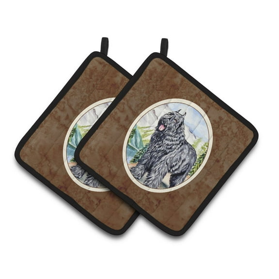 Carolines Treasures 7049PTHD Bouvier des Flandres Pair of Pot Holders 7.5HX7.5W multicolor