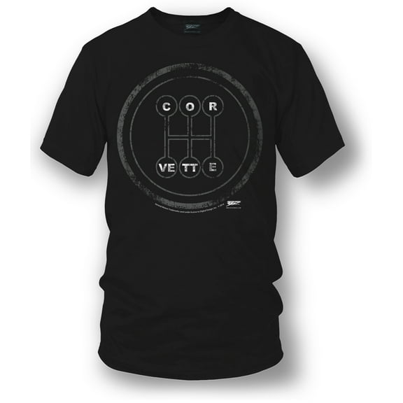 Corvette Shirt - Manual Stick Shift - Corvette C7 - Black