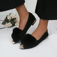 thumbnail image 2 of Sngxgn Women's Flat Shoes Soft Sole Comfort Ballet Flats Casual Walking Shoes Flats Single Shoes(Black,37), 2 of 7