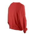 thumbnail image 6 of Women's New Era Red Kansas City Chiefs Oversized Throwback Mineral Wash Crew Neck Sweatshirt, 6 of 6