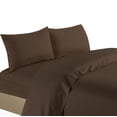 thumbnail image 2 of Bedding Collection 1200 Thread Count 100% Cotton Egyptian Quality Deep Pocket Stripe Sheet Set (Full, Chocolate), 2 of 3